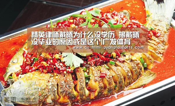 精英律师戴曦为什么没学历 揭戴曦没毕业的原因或是这个|广发体育(图2) 广发体育官网
